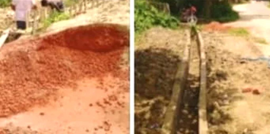 দিনাজপুরে ড্রেন নির্মাণে অনিয়মের অভিযোগ