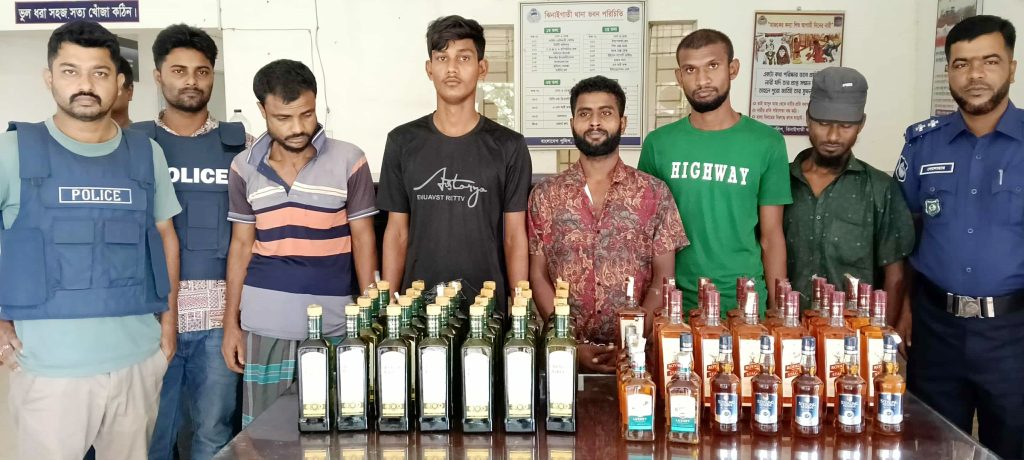 ঝিনাইগাতীতে ভারতীয় আমদানি নিষিদ্ধ অবৈধ মদসহ গ্রেফতার-৫