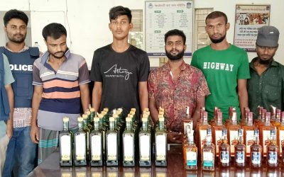 ঝিনাইগাতীতে ভারতীয় আমদানি নিষিদ্ধ অবৈধ মদসহ গ্রেফতার-৫
