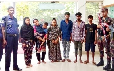 ঝিনাইগাতীর সীমান্তে অবৈধ অনুপ্রবেশের সময় বিজিবি’র অভিযানে পাচারকারীসহ ৭ বাংলাদেশী আটক