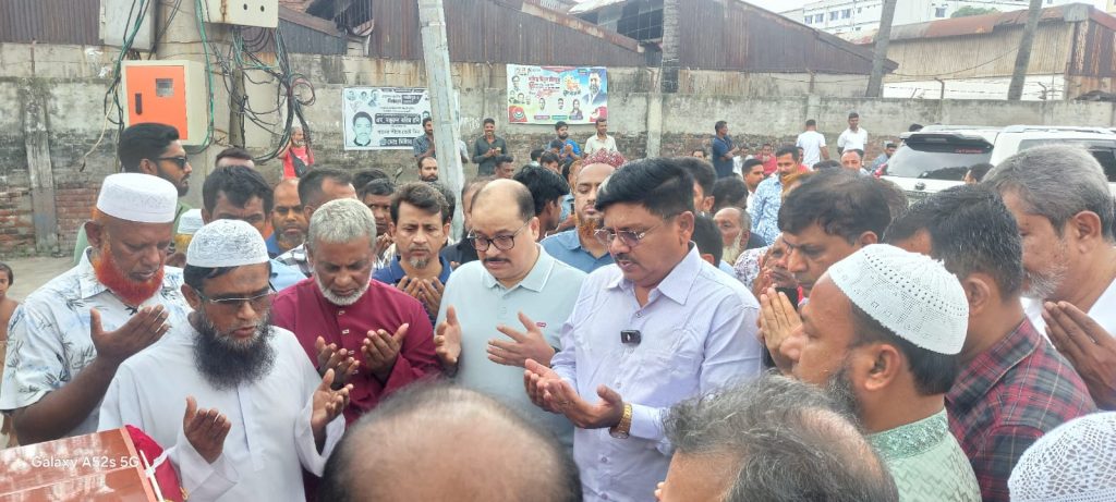 তুসুকা রোড থেকে স্কুইব রোড পর্যন্ত ইউনিব্লক সড়ক নির্মাণ কাজের আনুষ্ঠানিক উদ্বোধন 