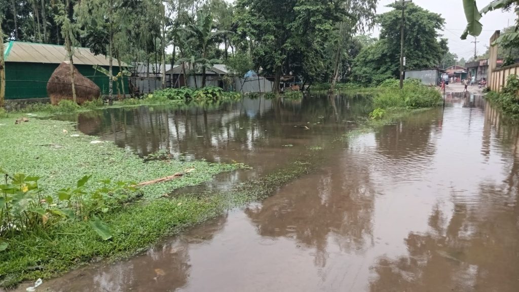 পঞ্চগড়ের দেবীগঞ্জে মনুষ্যসৃষ্ট জলাবদ্ধতায় পানিবন্দি অর্ধশতাধিক পরিবার