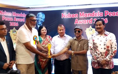 নেলসন ম্যান্ডেলা মানব সেবা পুরস্কারে ভূষিত হলেন মুলাদী পৌরসভা বিএনপির আহবায়ক এনামুল হক ইনু