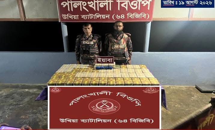 উখিয়ায় বিজিবির বিশেষ অভিযান:পালংখালী সীমান্তে থেকে মালিকবিহীন ৬ লাখ ৭২ হাজার পিস ইয়াবা জব্দ 