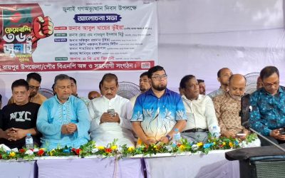 রায়পুরে জুলাই গণঅভ্যুত্থান দিবস উপলক্ষে বিএনপির আলোচনা সভা