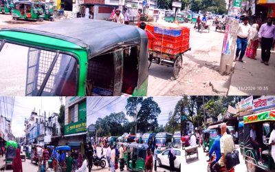 ভূঞাপুরে বেড়েছে জনদূর্ভোগ : পূর্বের অবস্থায় রাস্তা অবরোধ করে এলোমেলো সিএনজি ও যানবাহন পার্কিং