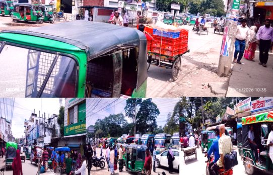 ভূঞাপুরে বেড়েছে জনদূর্ভোগ : পূর্বের অবস্থায় রাস্তা অবরোধ করে এলোমেলো সিএনজি ও যানবাহন পার্কিং