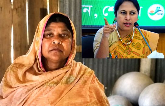 গৃহহীন বিধবা নারীর পাশে দাঁড়ালেন শেরপুরের জেলা প্রশাসক মিজ্ ফরিদা ইয়াসমিন