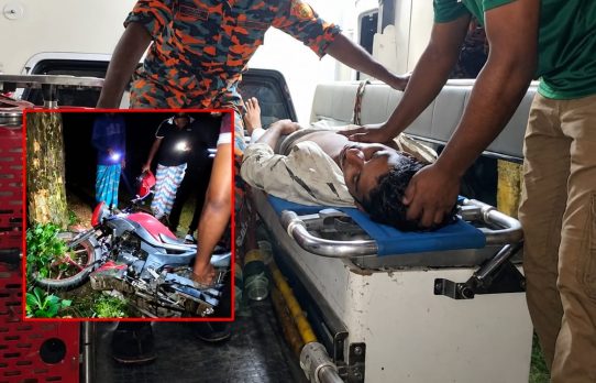 সিরাজদিখানে গাছের সঙ্গে মোটরসাইকেলের ধাক্কা, চালক গুরুতর আহত